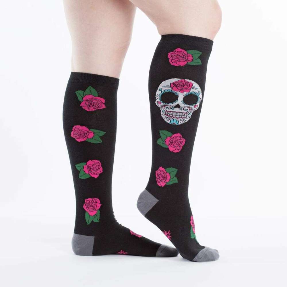 Sugar Skull Knee High Socks