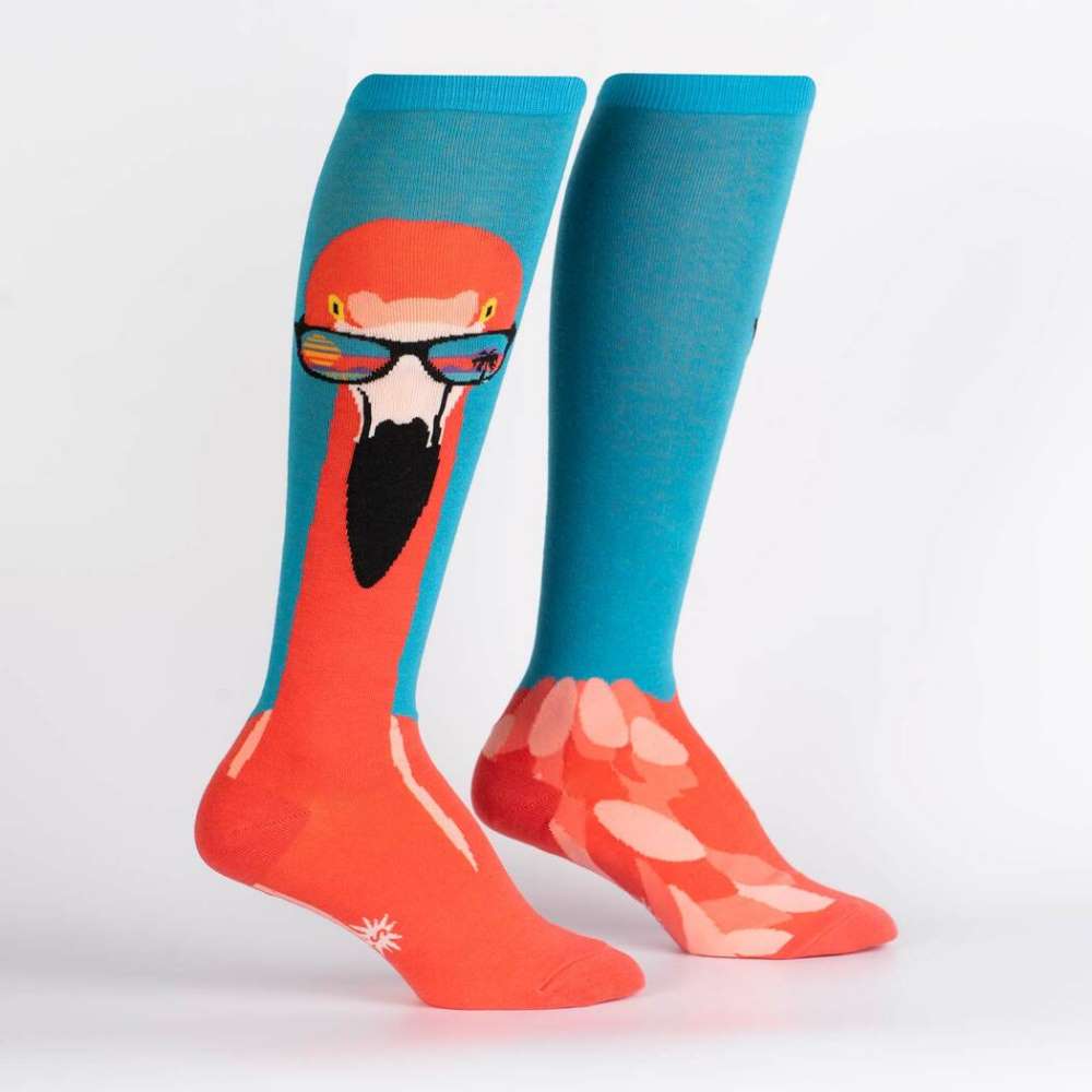 Ready To Flamingle Knee High Socks