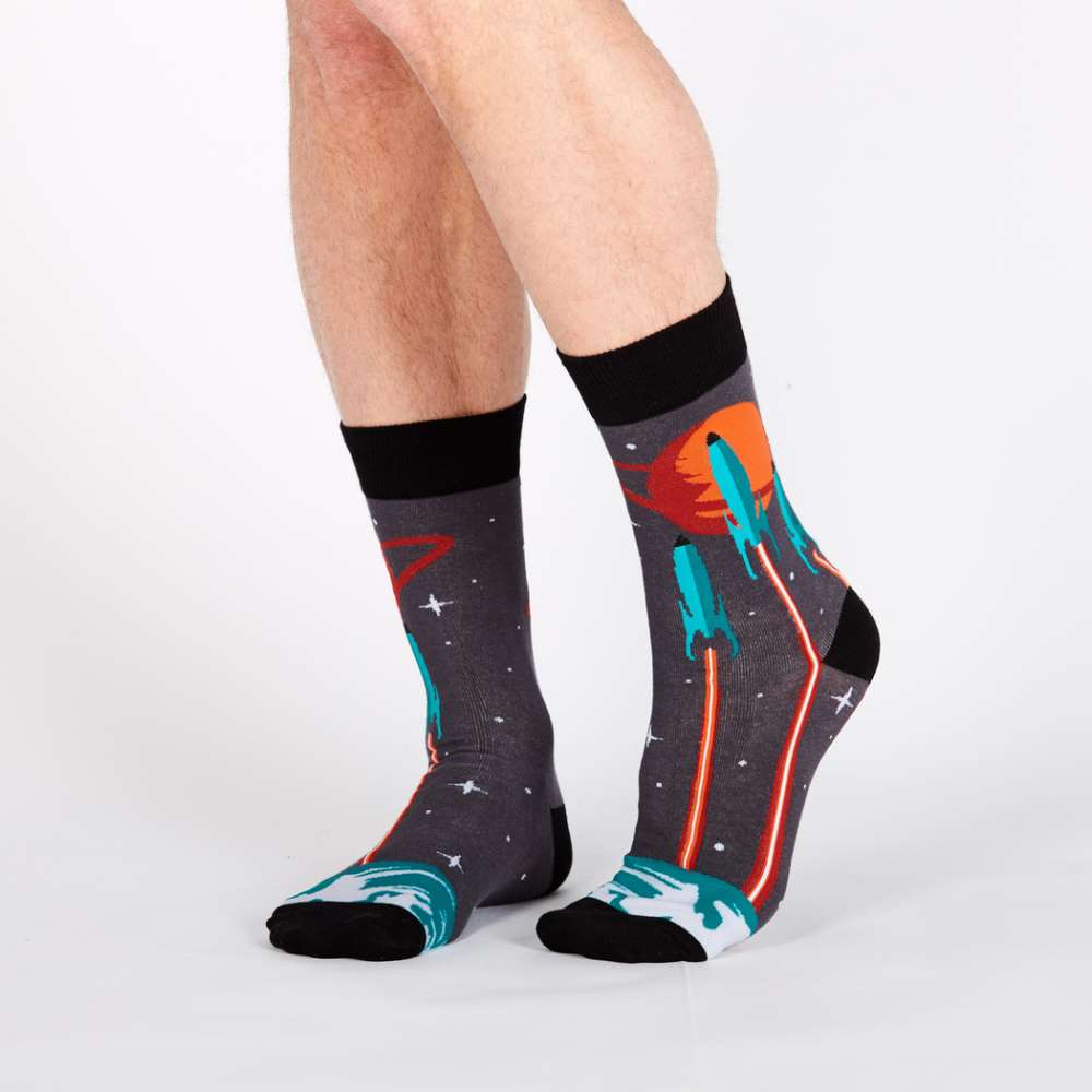 Launch from Earth Men’s Crew Socks