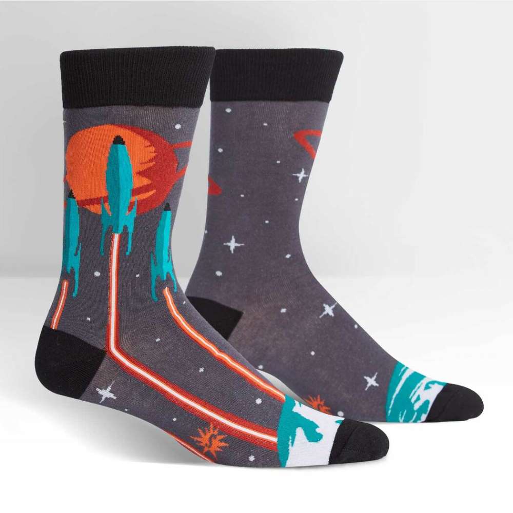 Launch from Earth Men’s Crew Socks