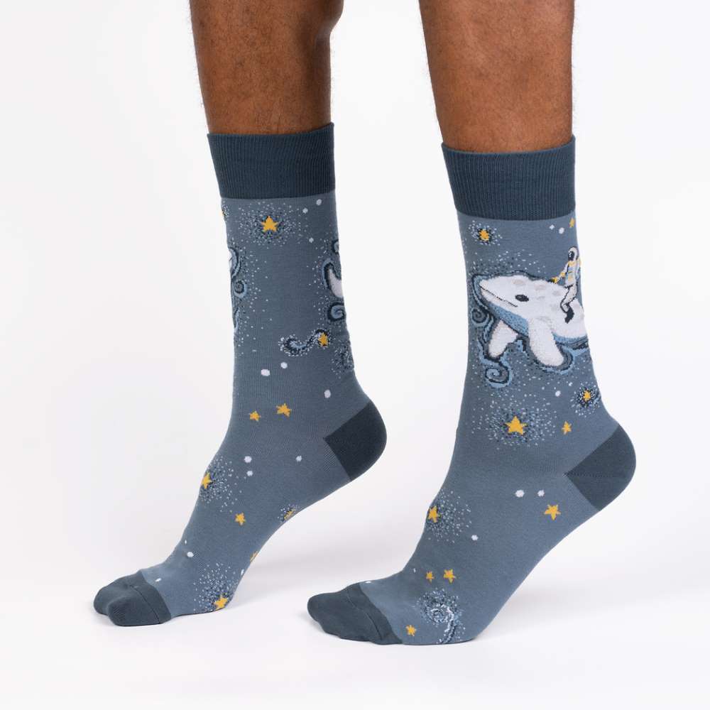 Cosmic Cetacean Men’s Crew Socks