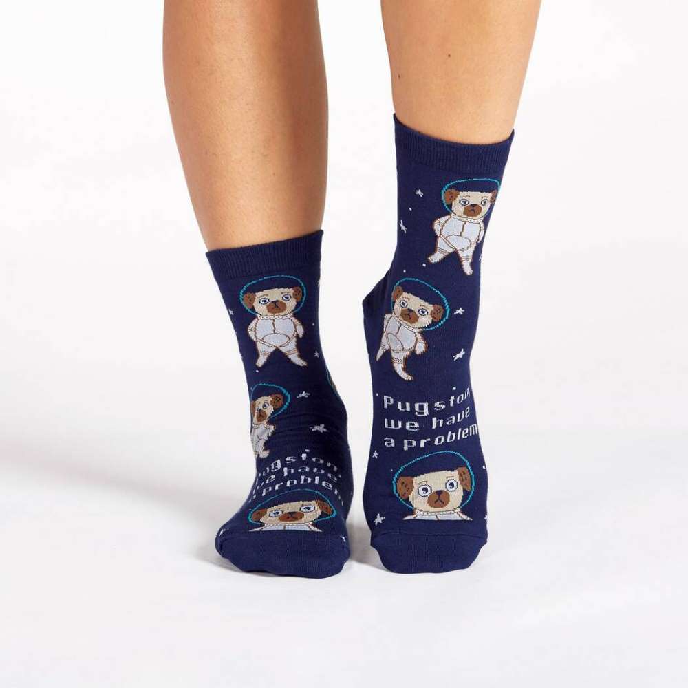 Pugston, We Have a Problem Crew Socks