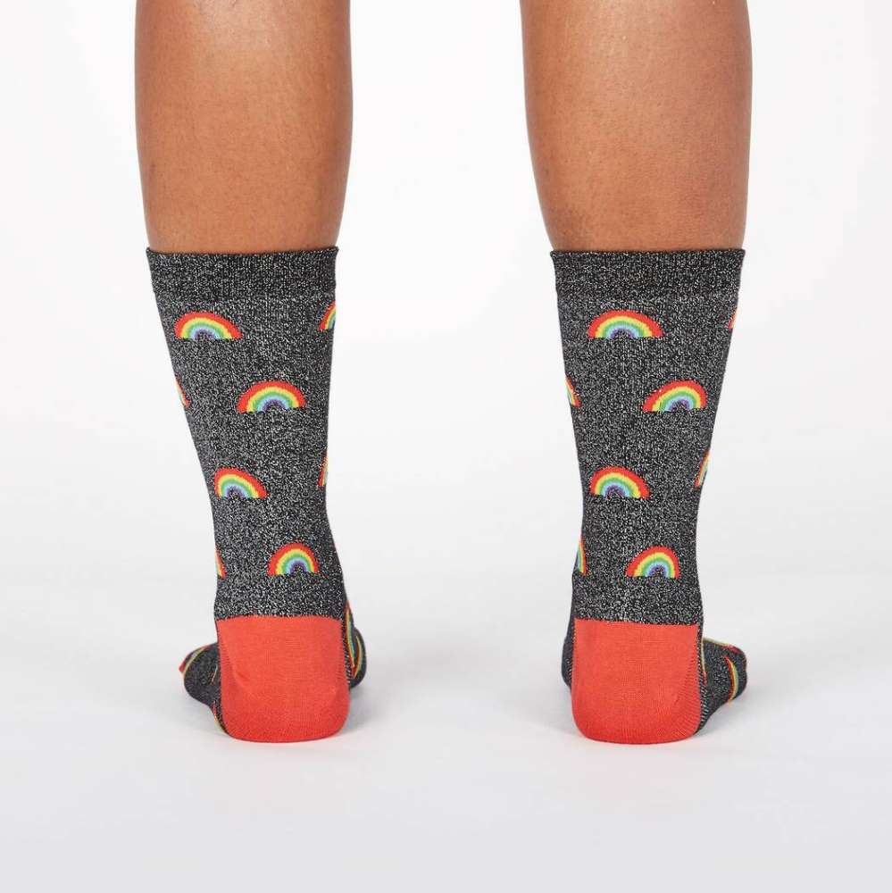 Glitter Over the Rainbow Crew Socks