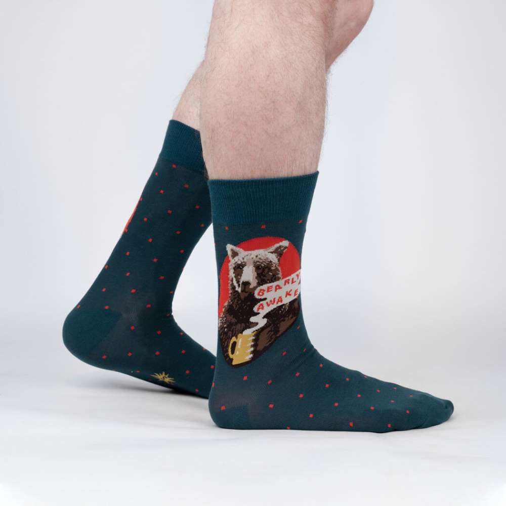 Bearly Awake Men’s Crew Socks