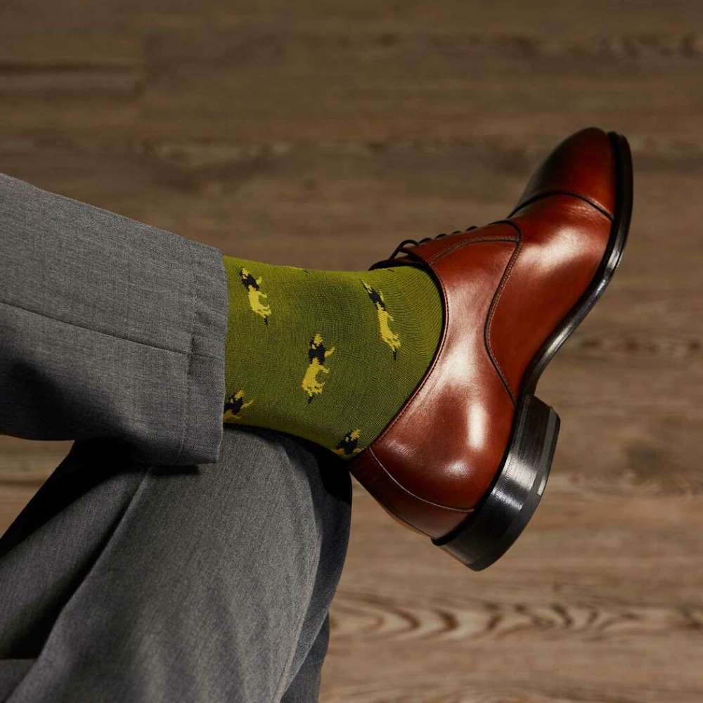 Men’s Luxe King of the Jungle Dress Socks