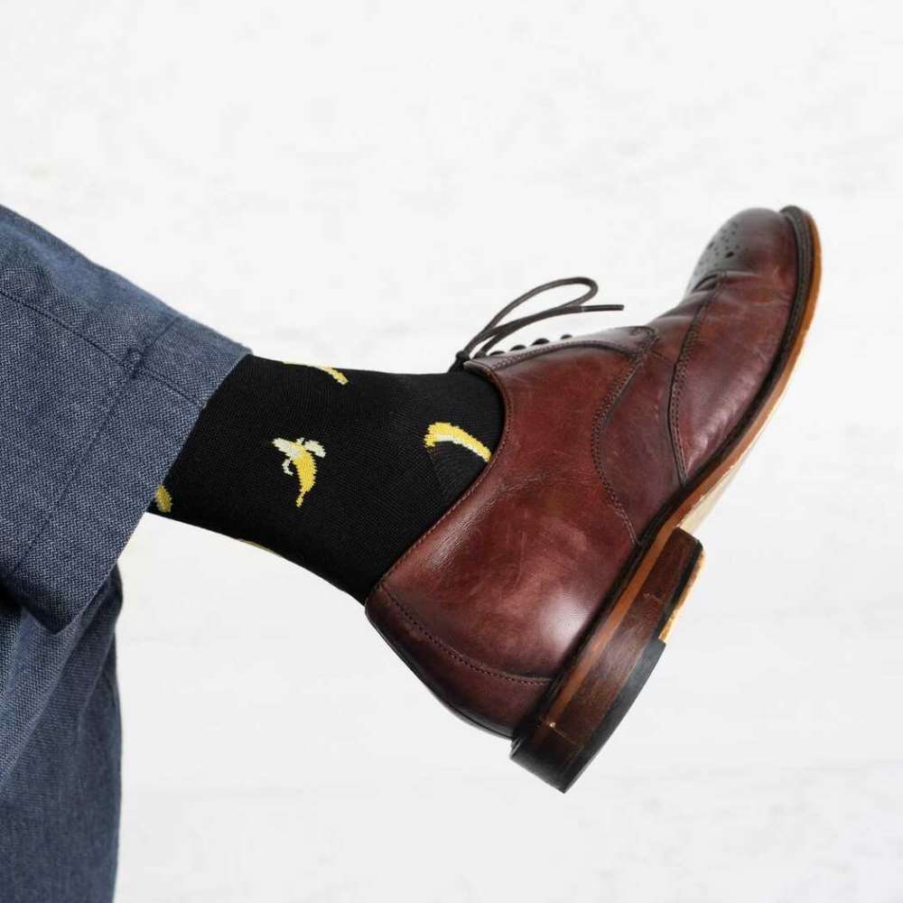 Men’s Luxe Top Banana Dress Socks