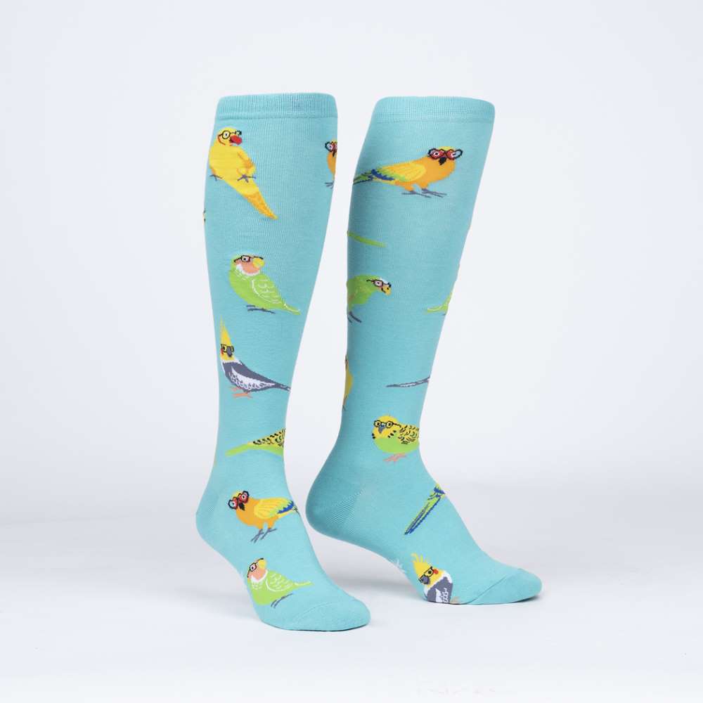 Pretty Birds Knee High Socks