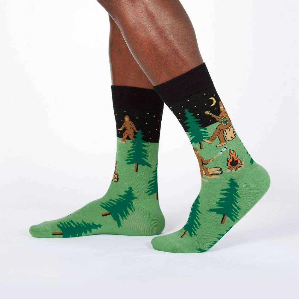 Sasquatch Camp Out Men’s Crew Socks