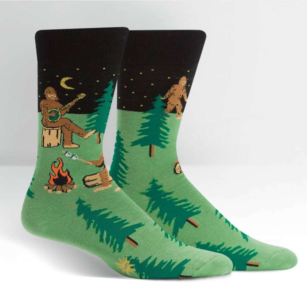 Sasquatch Camp Out Men’s Crew Socks