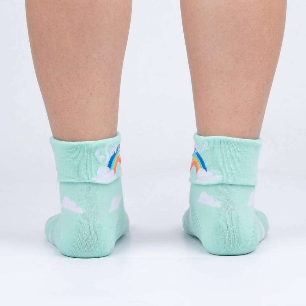 Somewhere Over the Rainbow Turn Cuff Socks