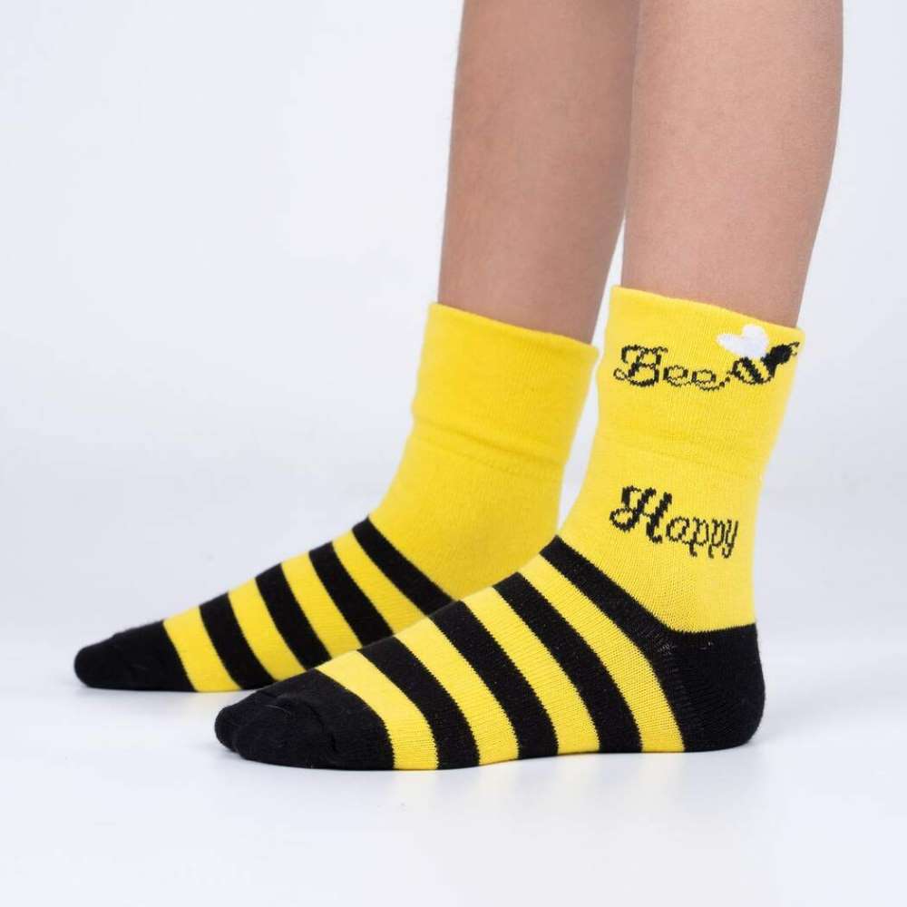 Bee-ing Happy Junior Turn Cuff Socks