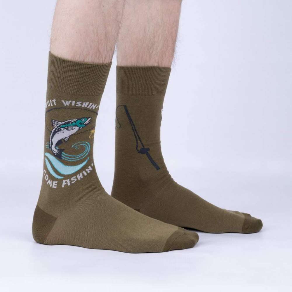 Quit Wishin’ & Come Fishin’ Crew Socks