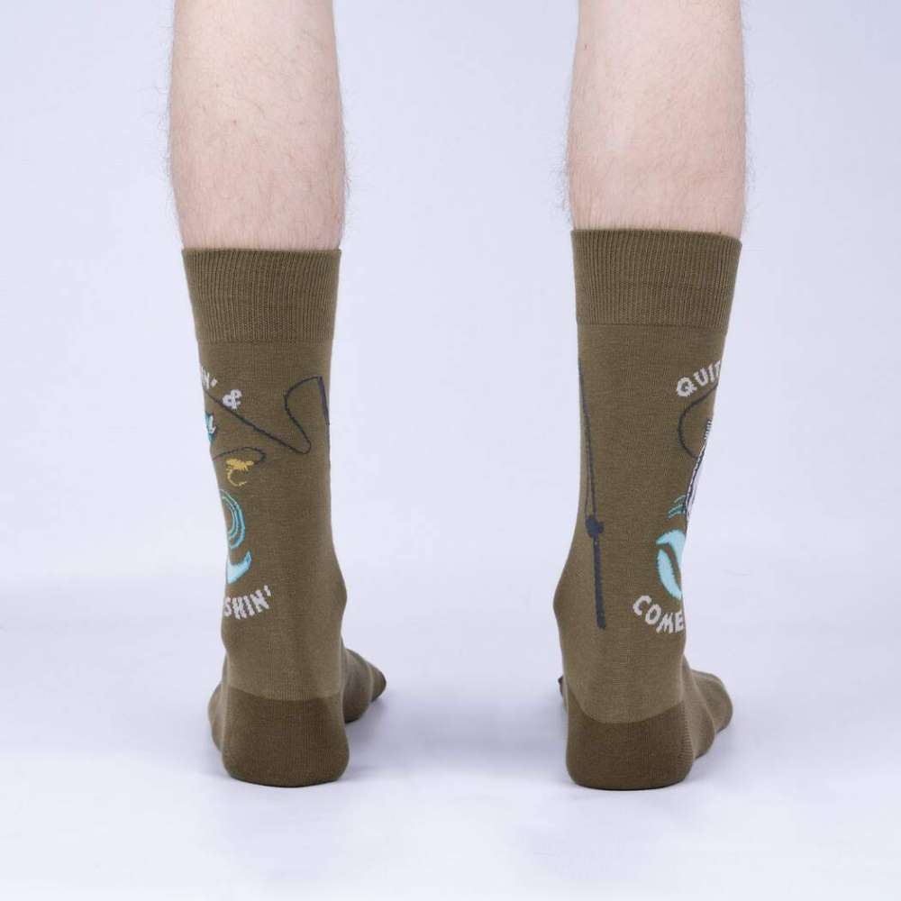 Quit Wishin’ & Come Fishin’ Crew Socks