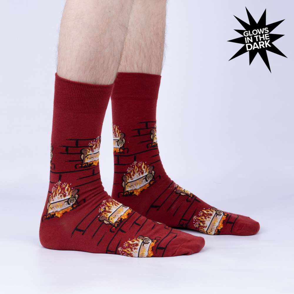 Yule Log Men’s Crew Socks