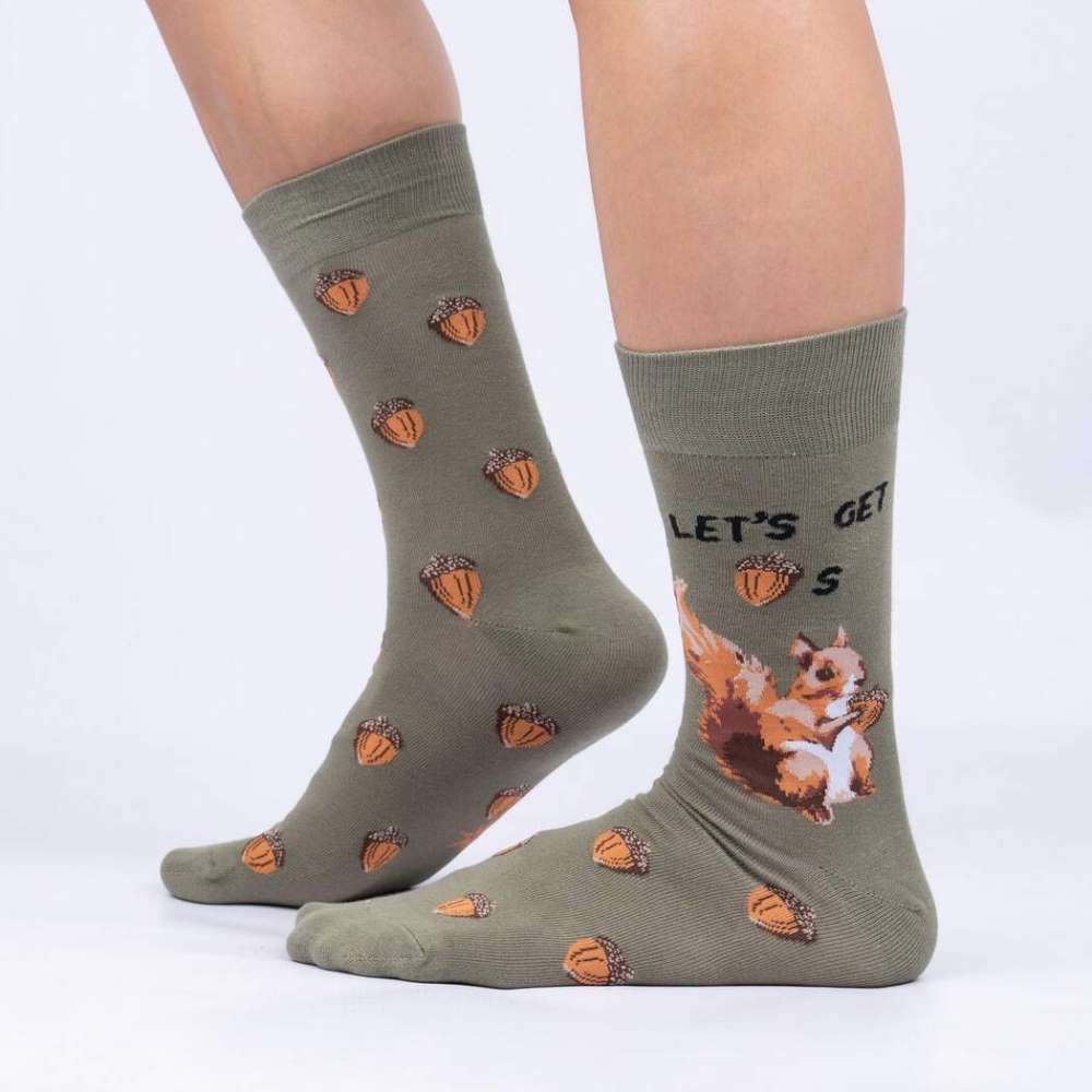 Lets Get Nuts Men’s Crew Socks