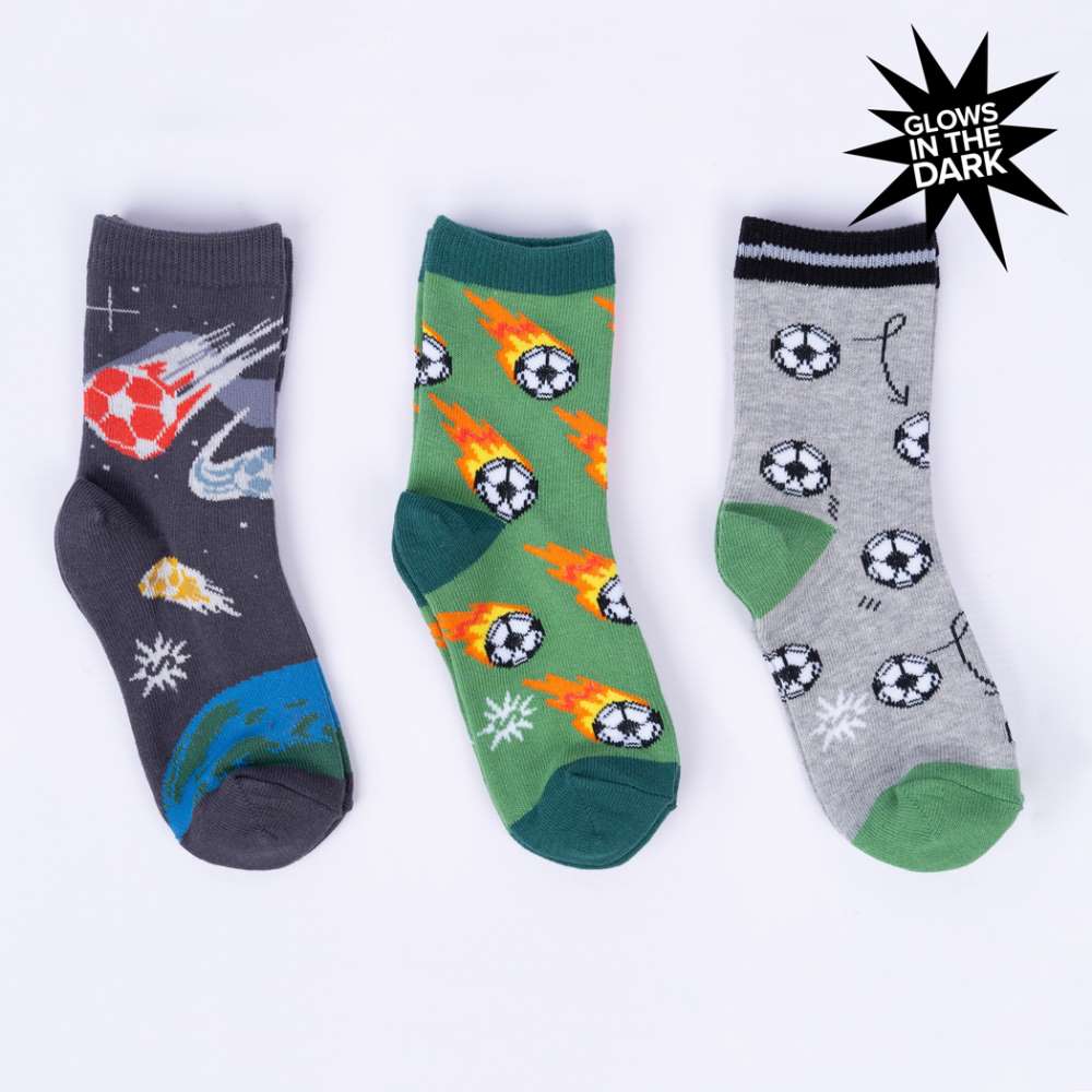 Let’s Kick It Youth Crew Socks 3-Pack