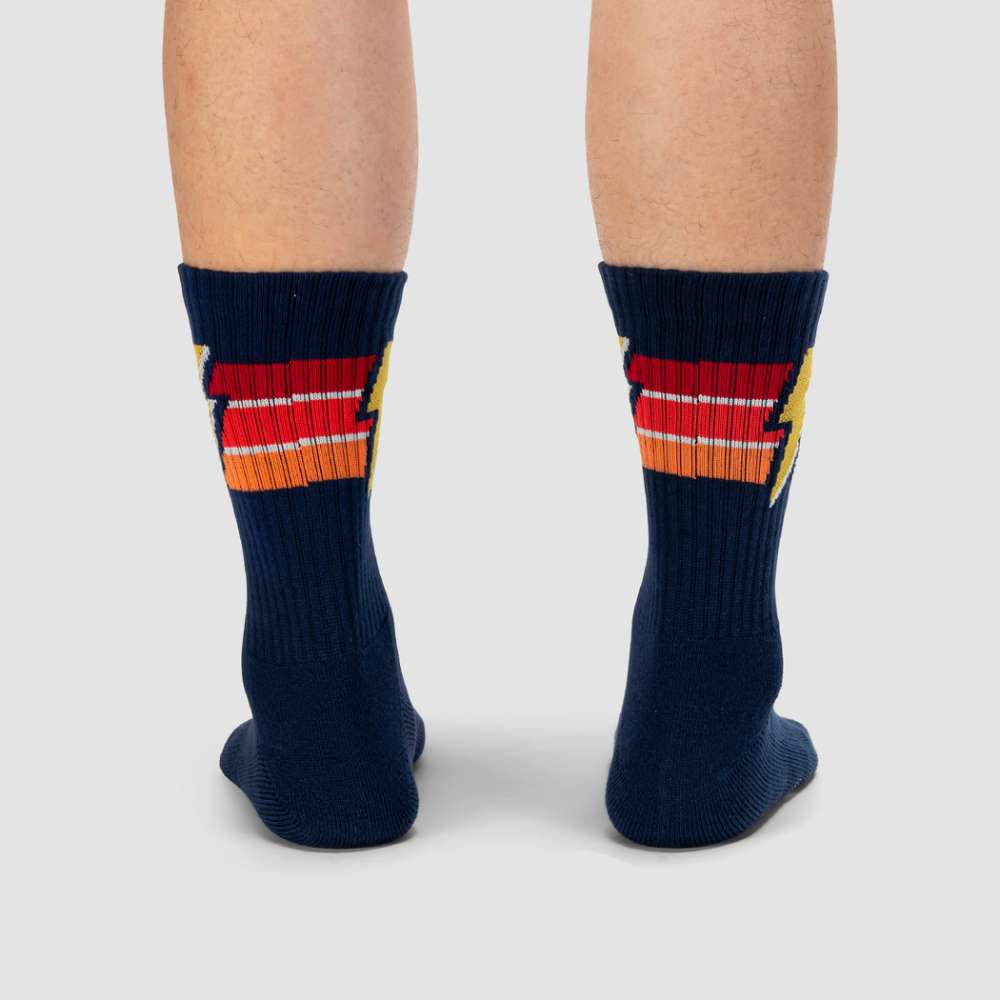 Thunderstruck Athletic Socks (Navy)