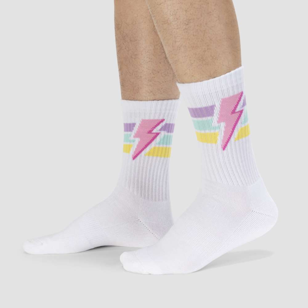 Thunderstruck Athletic Socks (White)