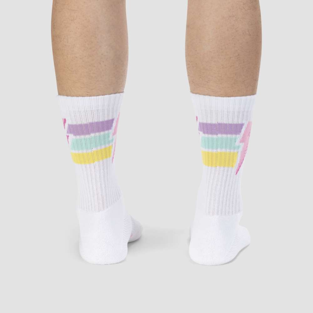 Thunderstruck Athletic Socks (White)