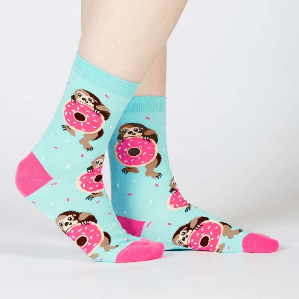 Snackin’ Sloth Crew Socks