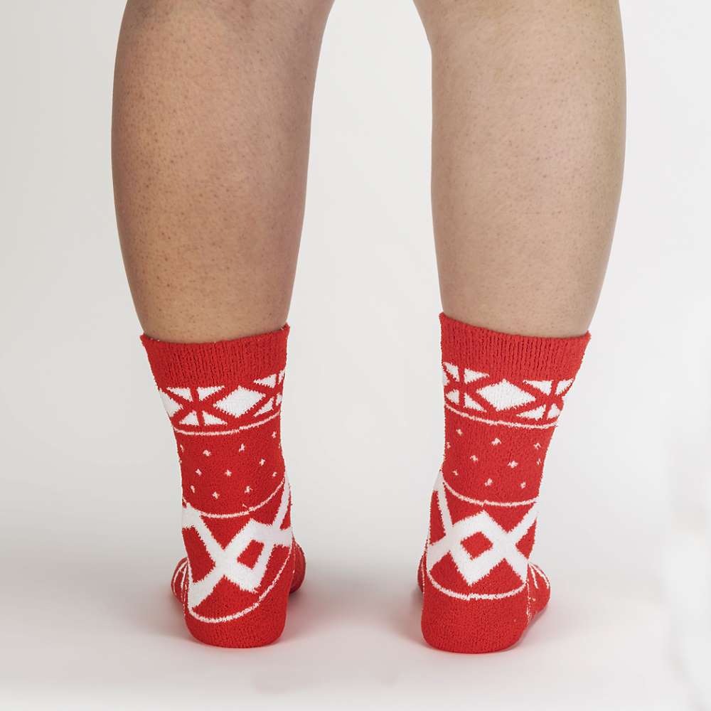 You Better Believe It Slipper Socks (Red)