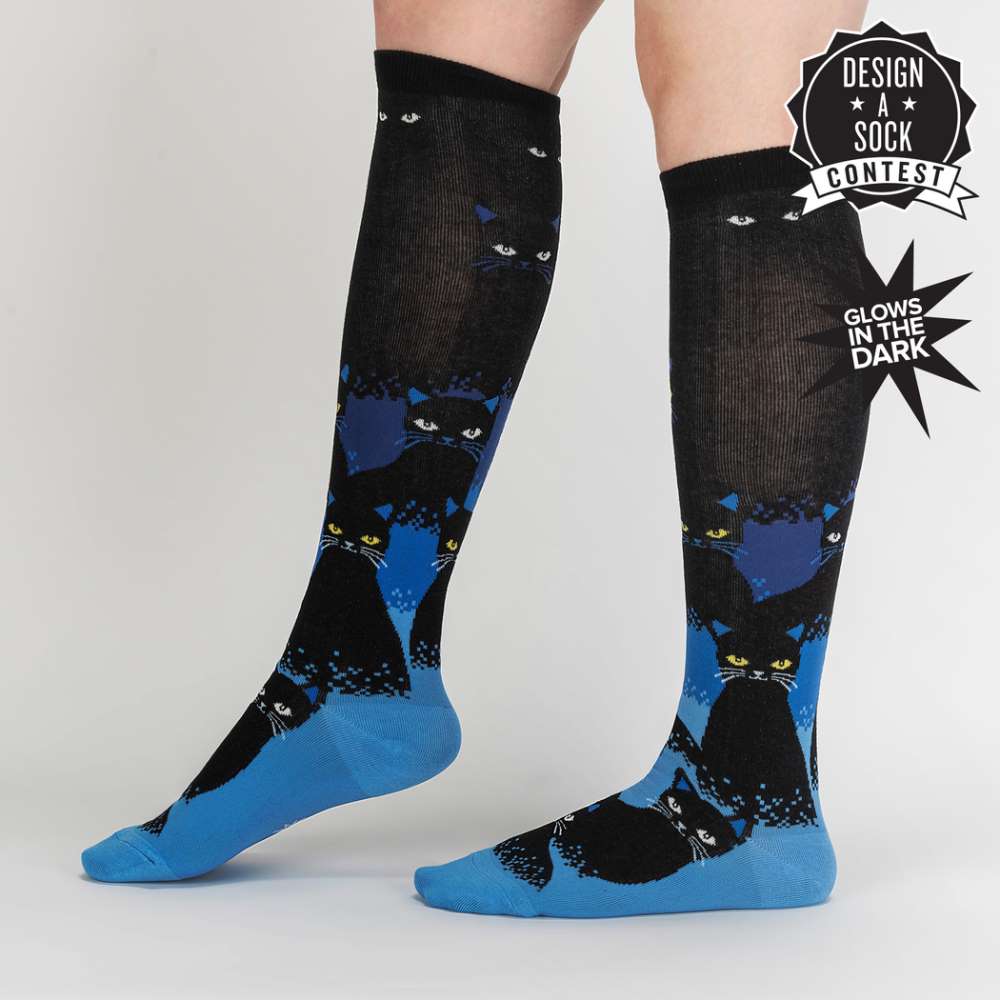 Cats in the Dark Knee High Socks