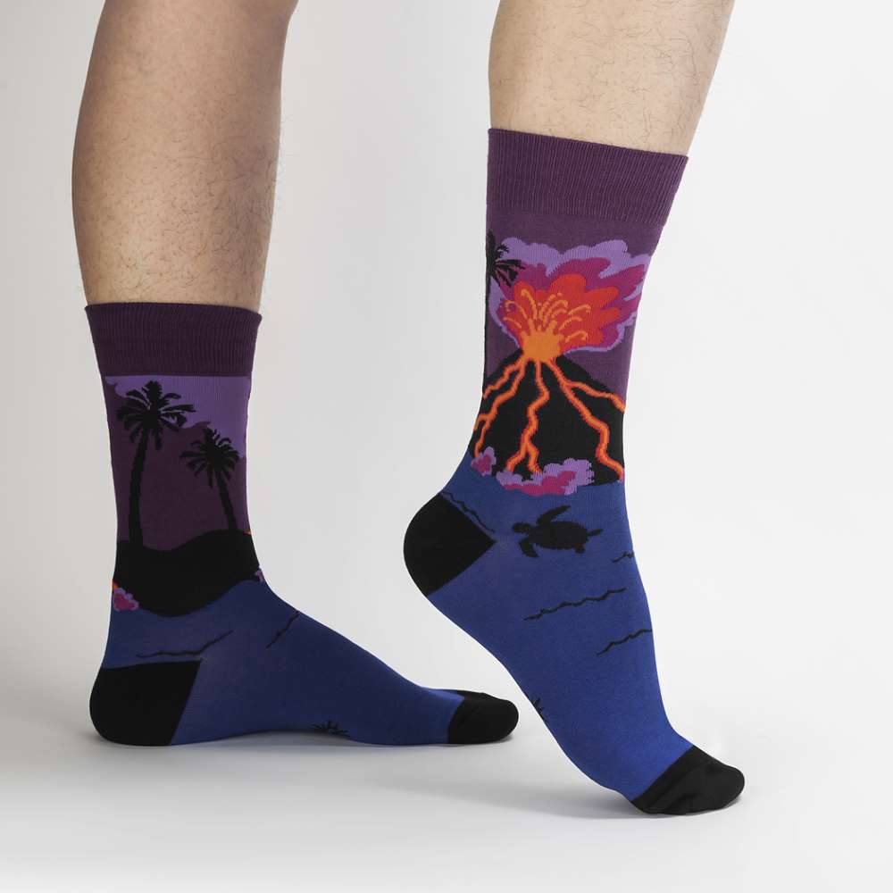 Volcanoes Men’s Crew Socks