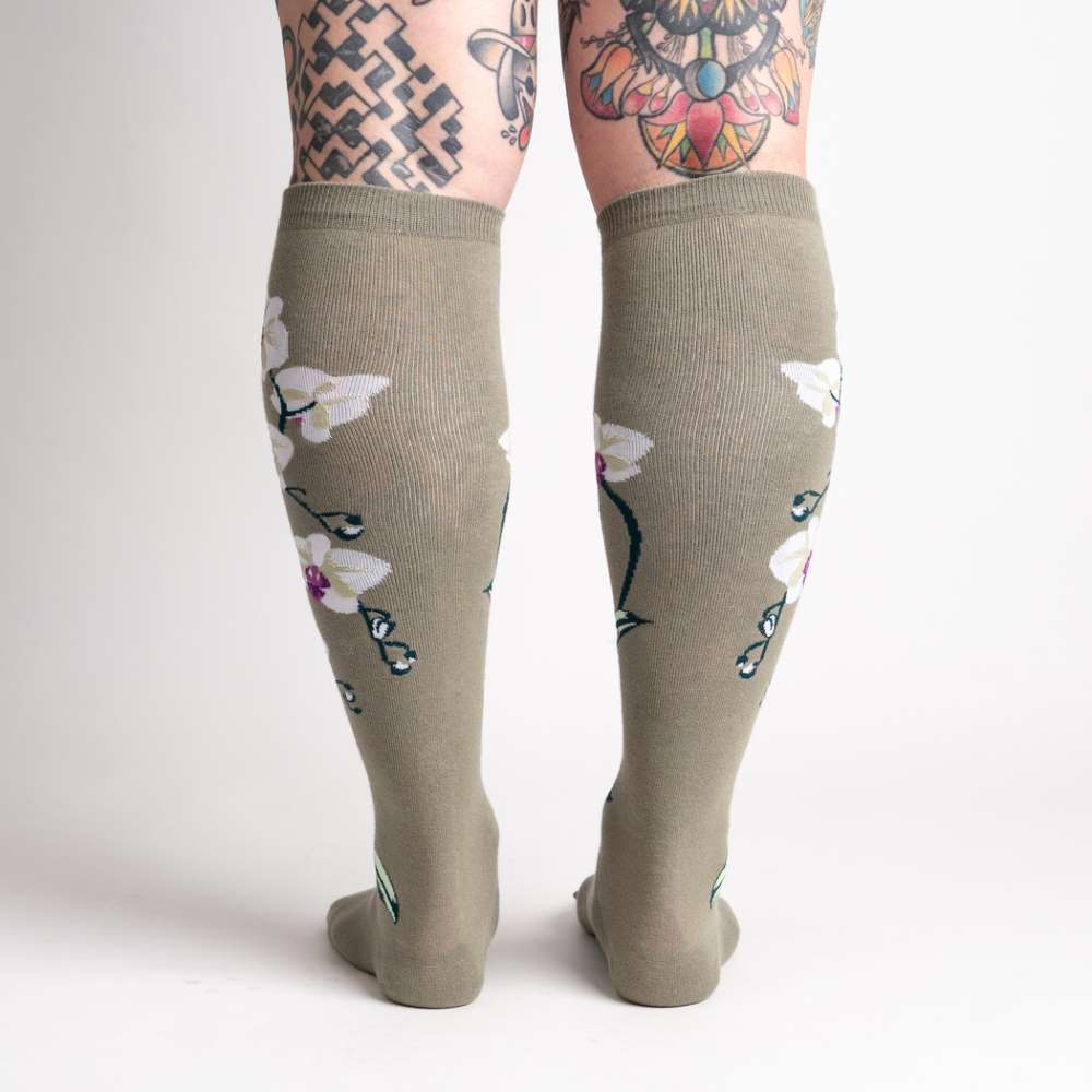 Orchids Knee High Socks