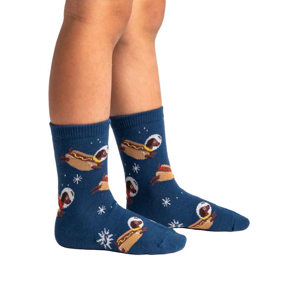 Weiner Dogs, In Space! Junior Crew Socks 3-Pack