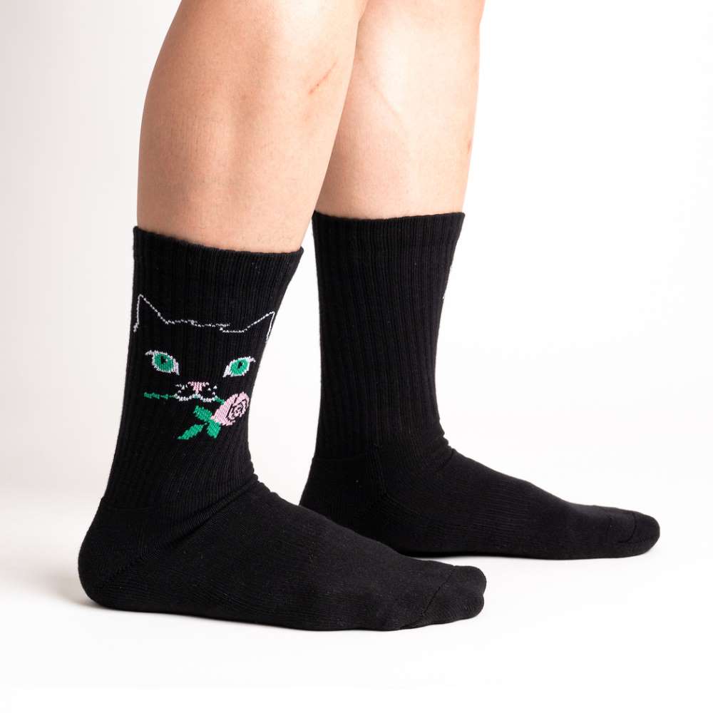 Cattitude Athletic Crew Socks