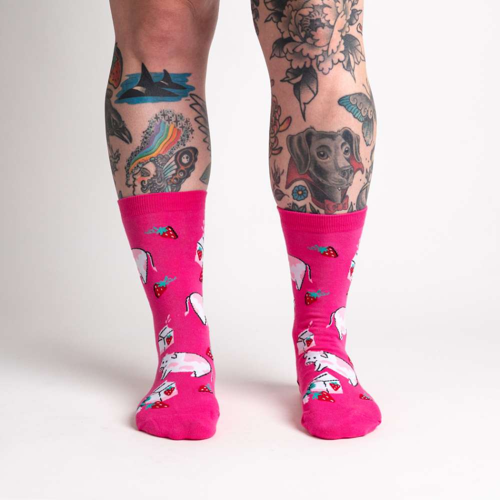 Strawberry Milk Crew Socks