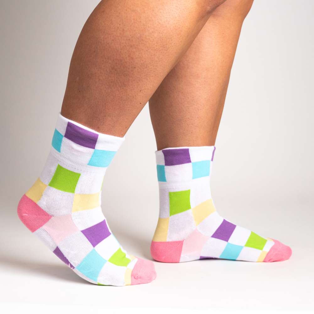 Check You Out Turn Cuff Socks