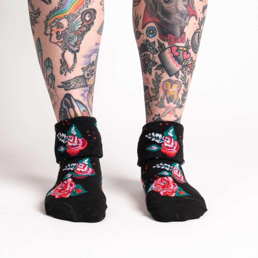 Rose City Turn Cuff Socks